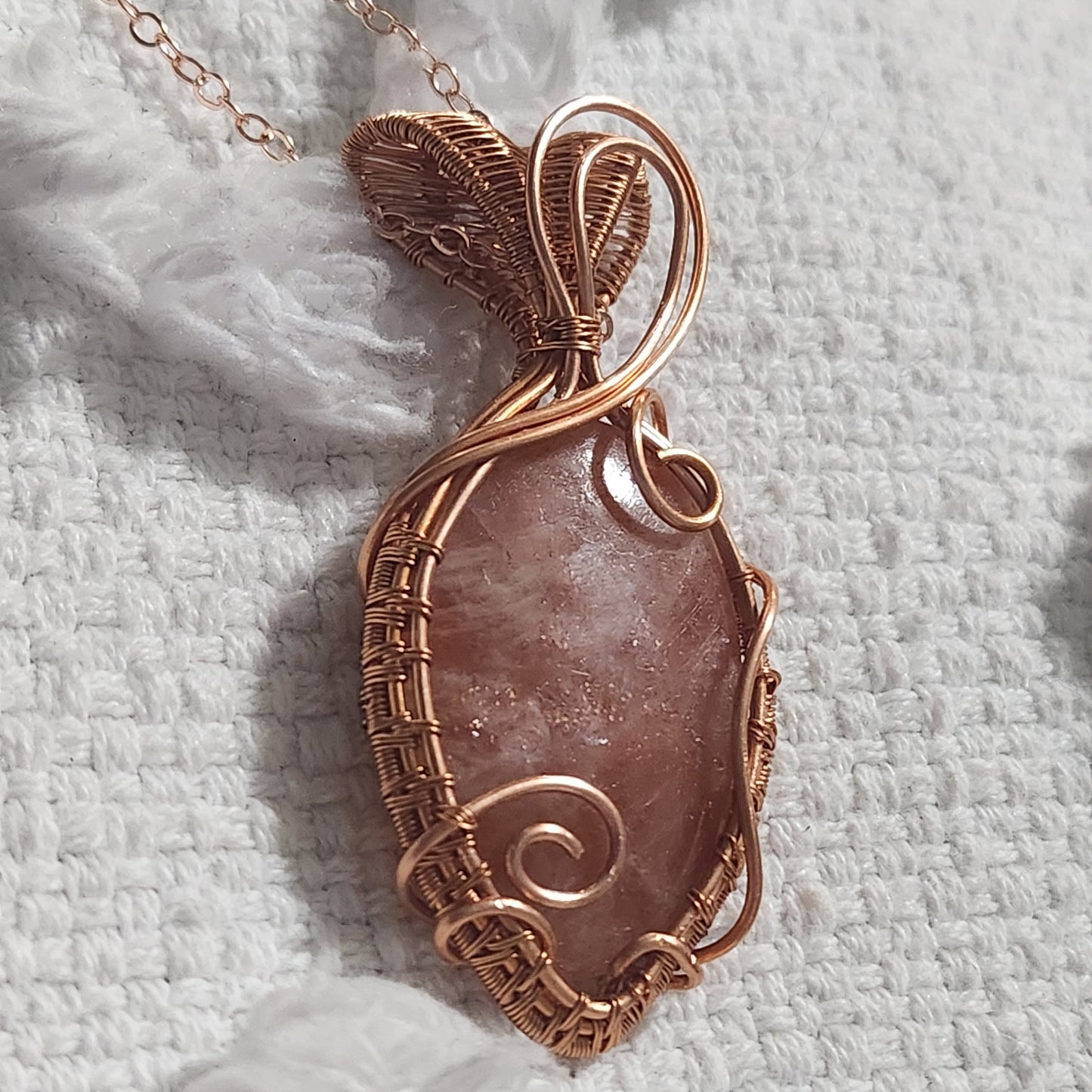 Orange Sunstone Pendant (SALE)