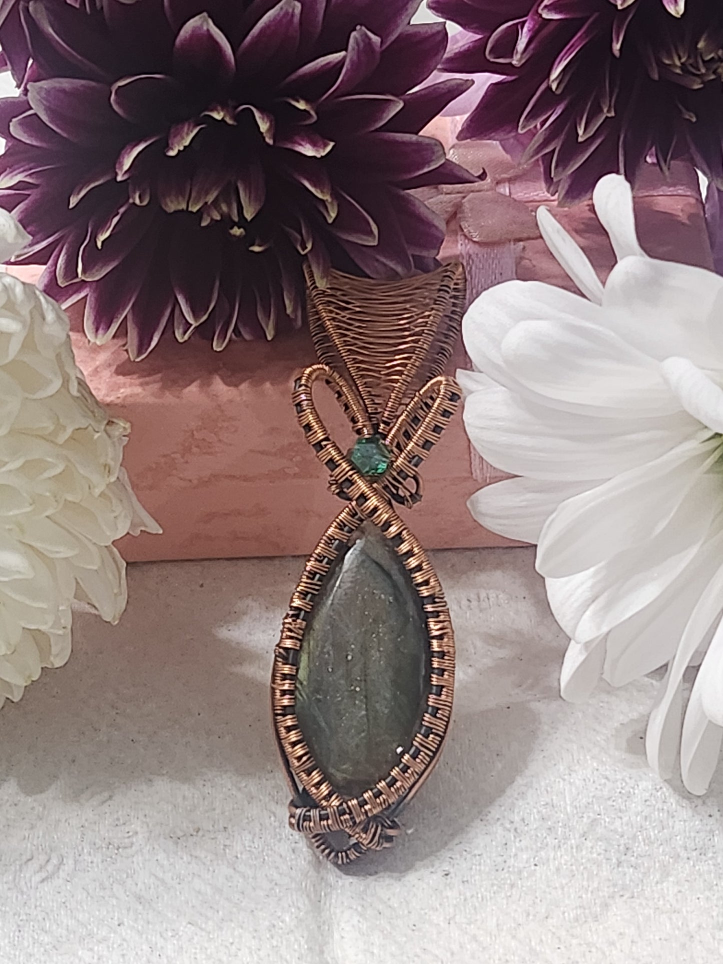 Yellow Flash Labradorite Pendant (SALE)