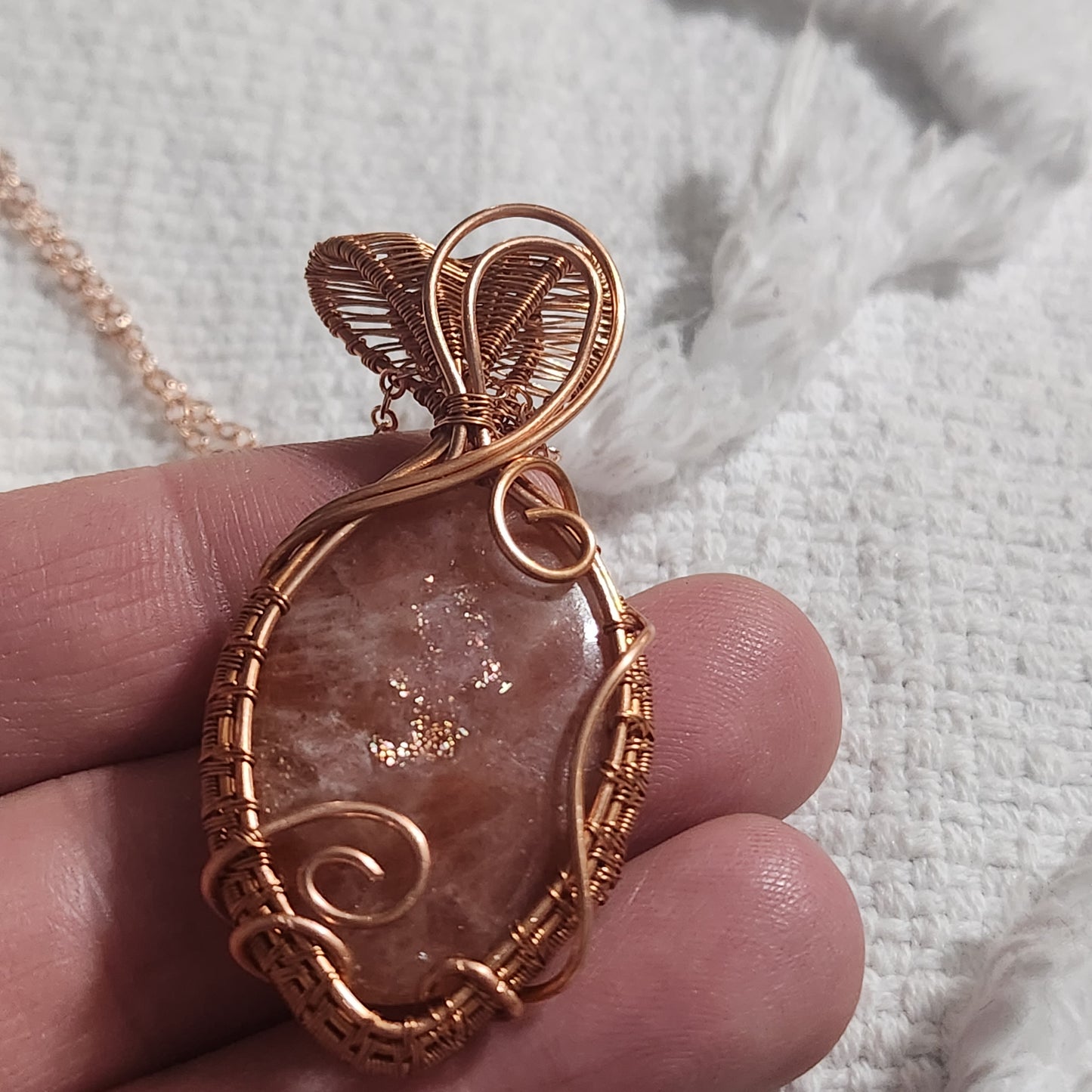 Orange Sunstone Pendant (SALE)