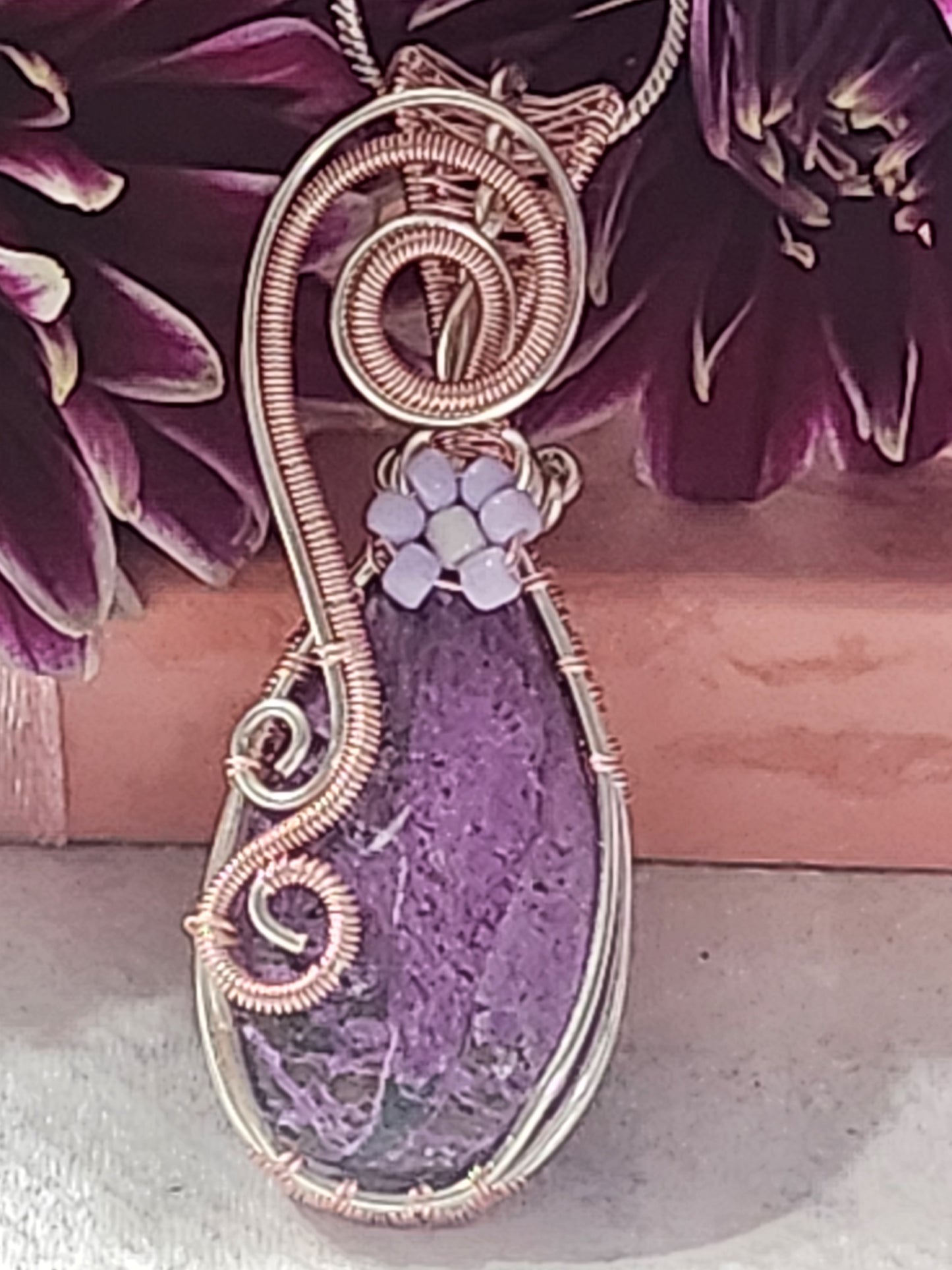 Stichtite flower Pendant