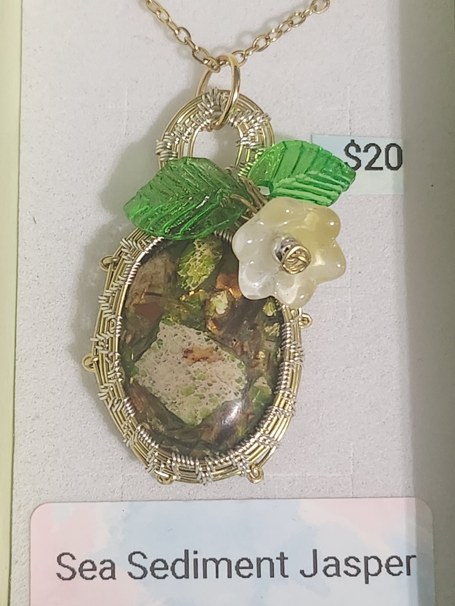Sea Sediment Jasper Pendant