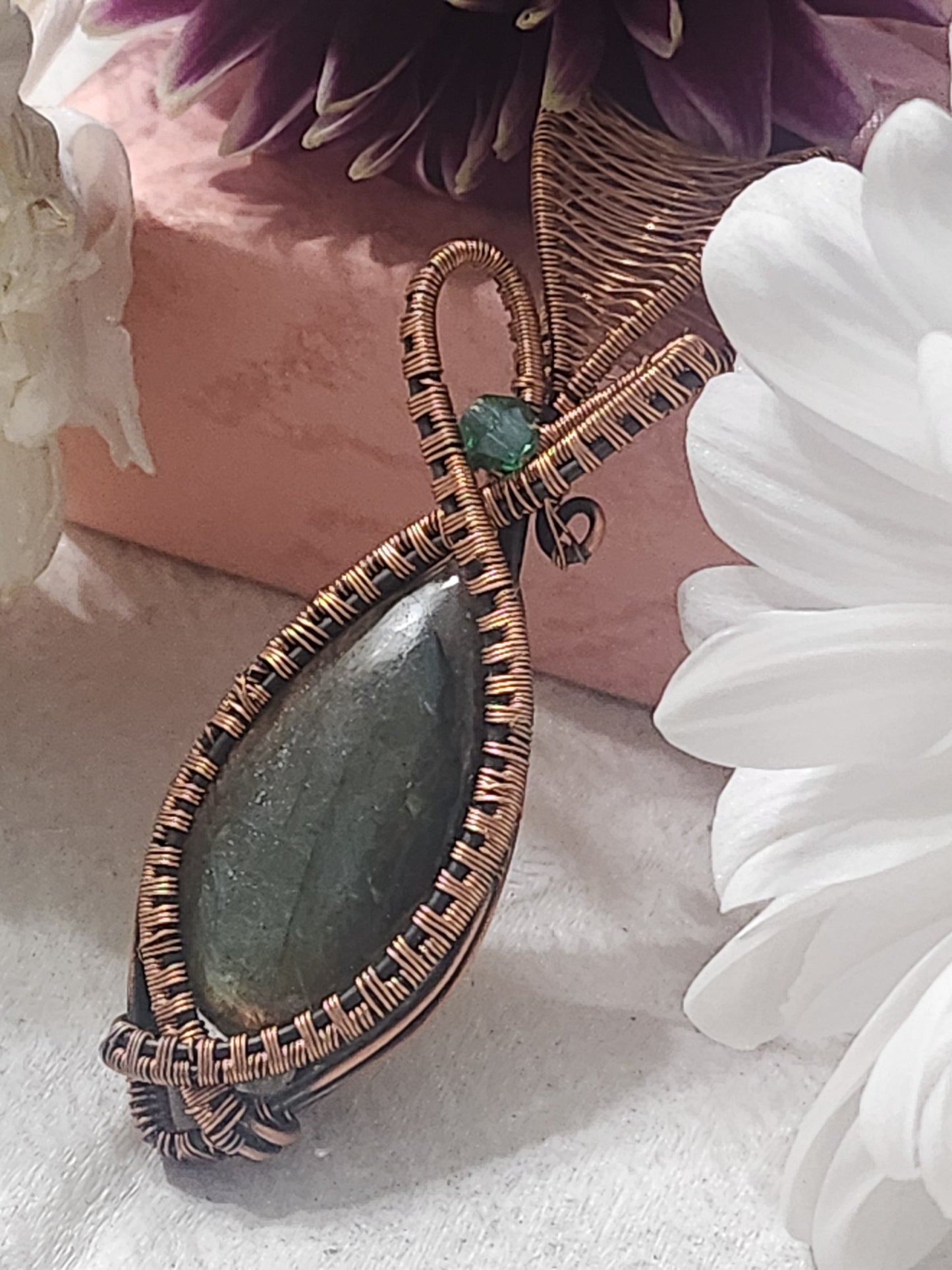 Yellow Flash Labradorite Pendant (SALE)