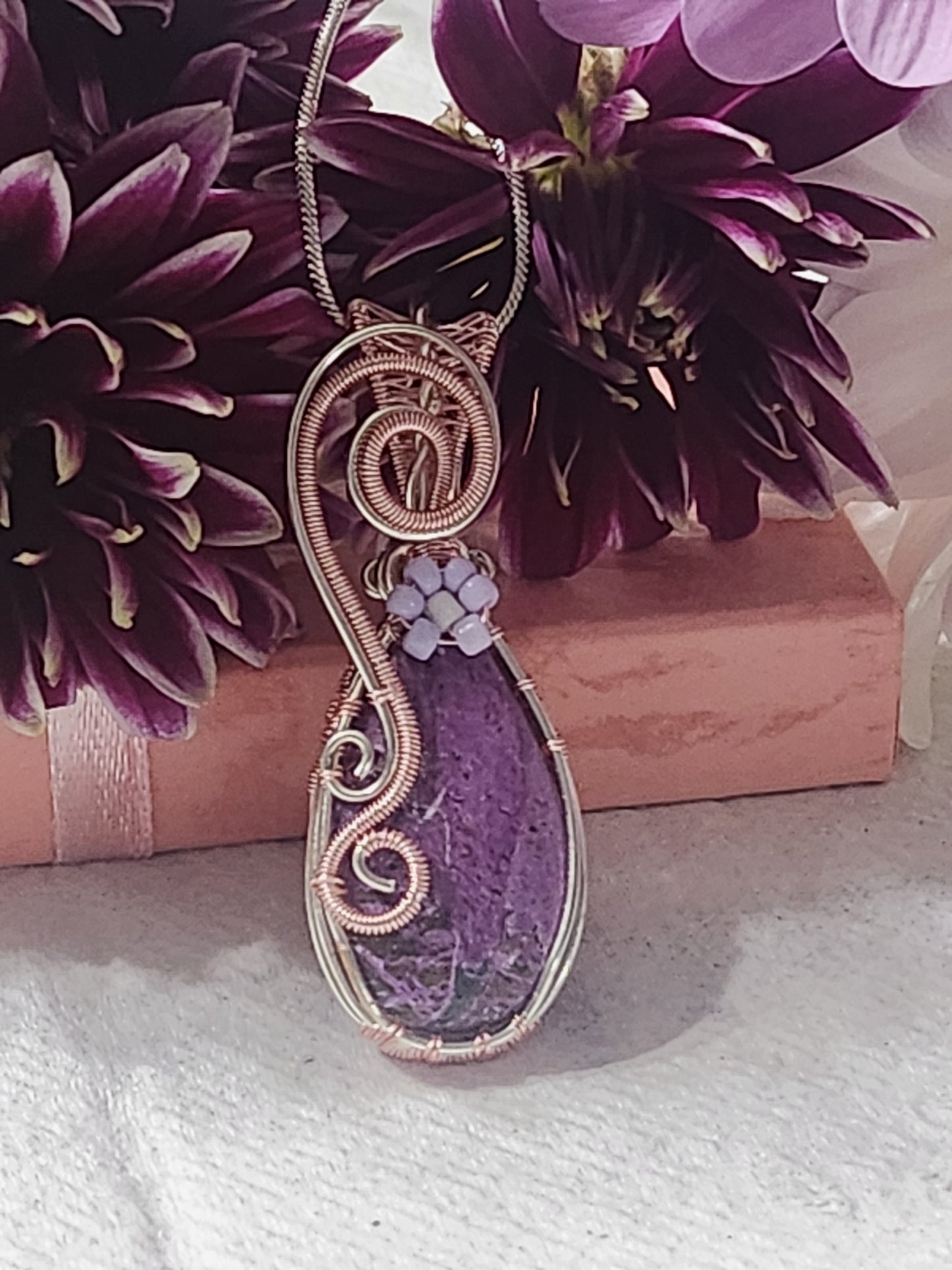 Stichtite flower Pendant