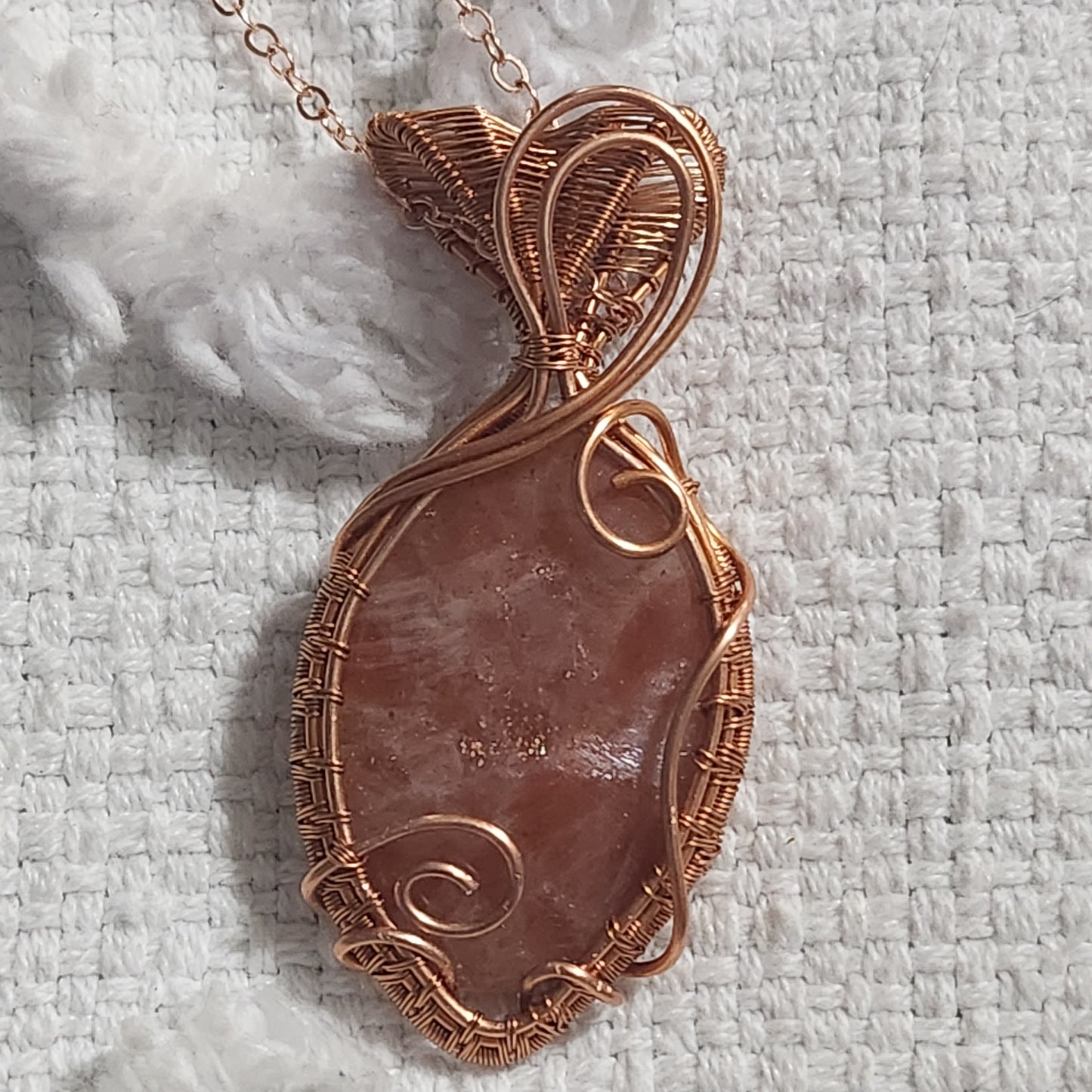 Orange Sunstone Pendant (SALE)