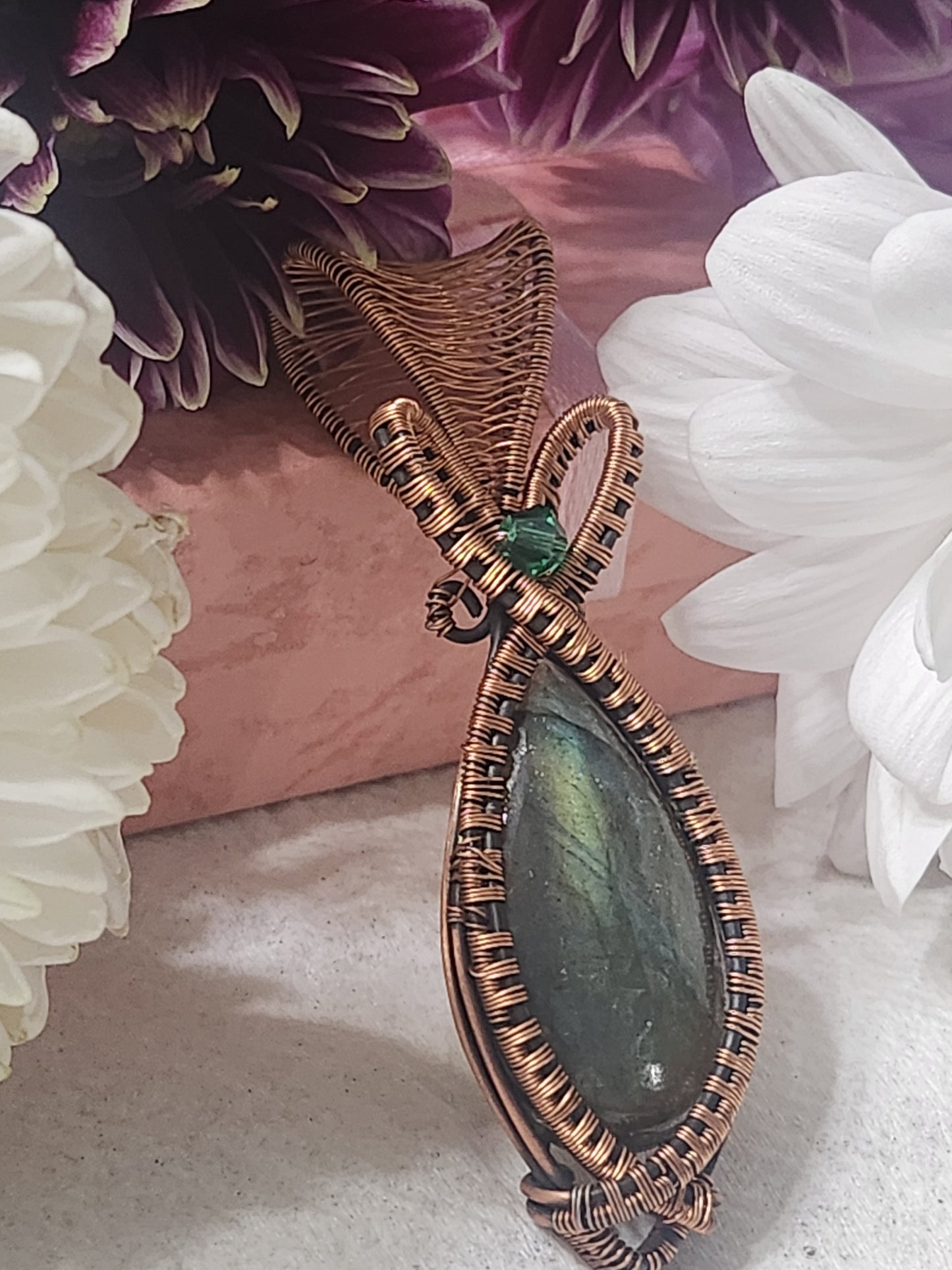 Yellow Flash Labradorite Pendant (SALE)