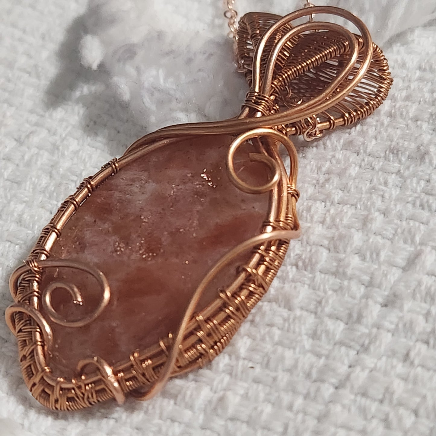Orange Sunstone Pendant (SALE)