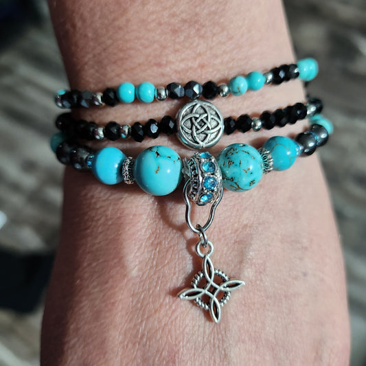 Turquoise Stacked bracelet set