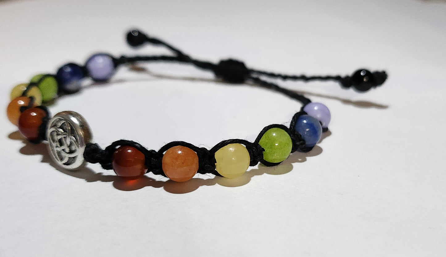 Hemp beaded bracelet (adjustable)