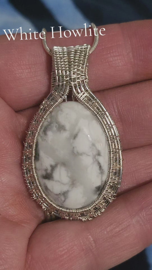 White Howlite Pendant